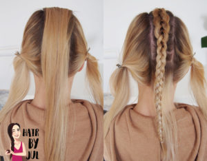 kucyk z warkoczem holenderskim